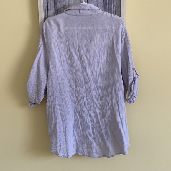 💜💐 Gorgeous soft purple blouse 💯 cotton!!😍❤️💜 - Picture 4 of 4